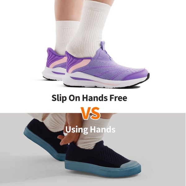 Kids Breathable Athletic Walking Sneakers - PURPLE - 1